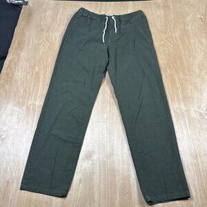 Iron And Resin Mens Green Drawstring Canyon Pants Size 32
